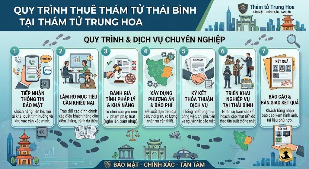 Quy trình thuê thám tử tại Thái Bình