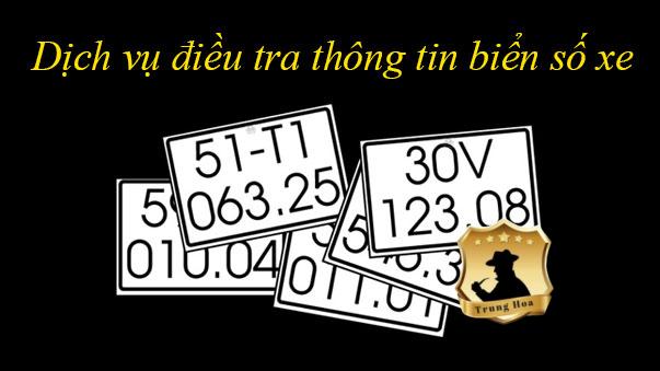 Dịch vụ điều tra biển số xe Dịch vụ điều tra biển số xe